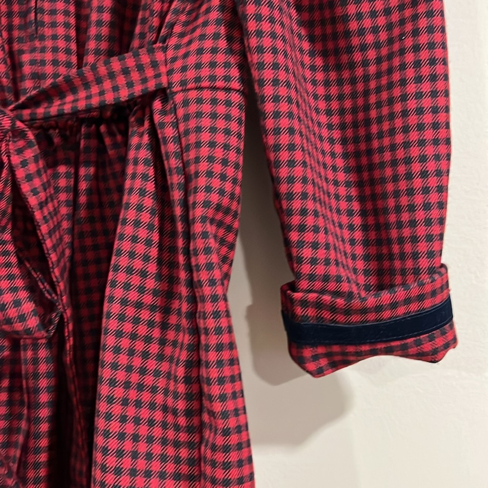 Bonnie Jean - 10 year,‎ navy and red buffalo check dress, velvet - Picture 5 of 11